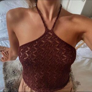 NWT Revolve x Savannah Morrow Kirra Crocheted halter tank size XS